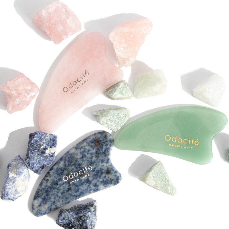 Odacite | Rose Quartz Crystal Contour Gua Sha