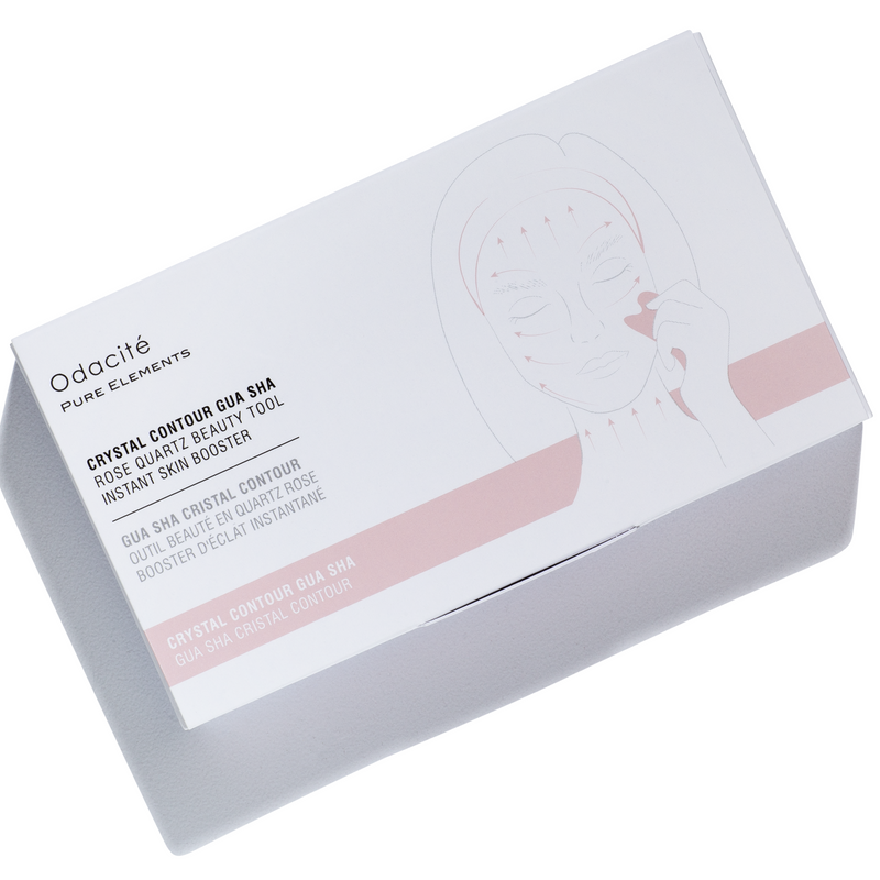Odacite | Rose Quartz Crystal Contour Gua Sha