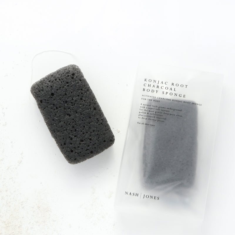 Nash + Jones | Activated Charcoal Konjac Body Sponges - 1 Sponge
