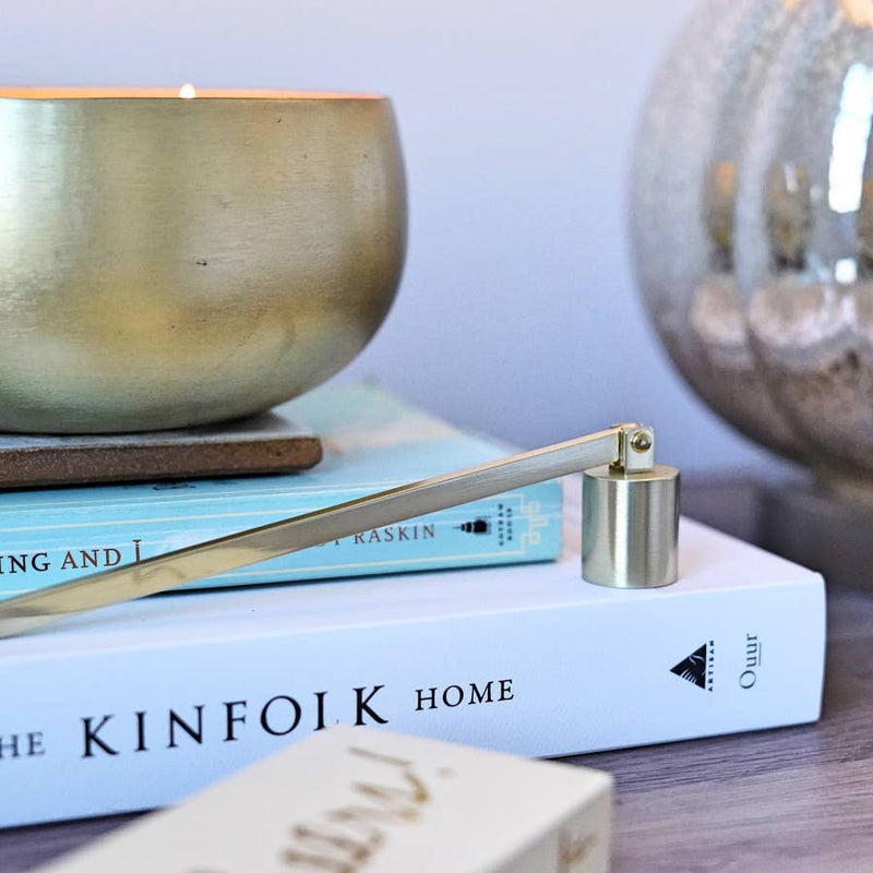 Candlefish | Brushed gold candle snuffer