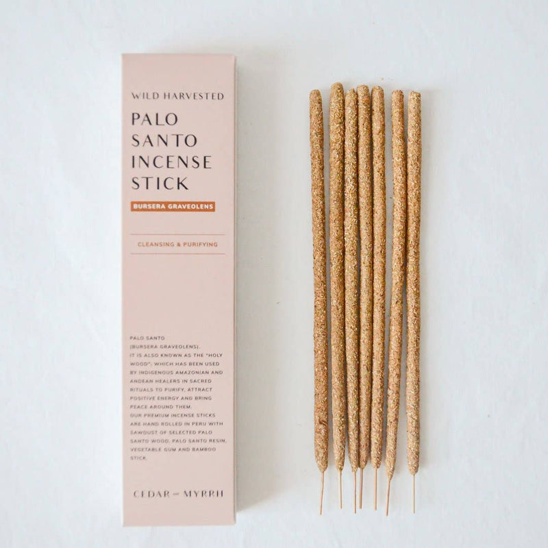 Cedar and Myrrh | Hand Rolled Palo Santo Incense Stick