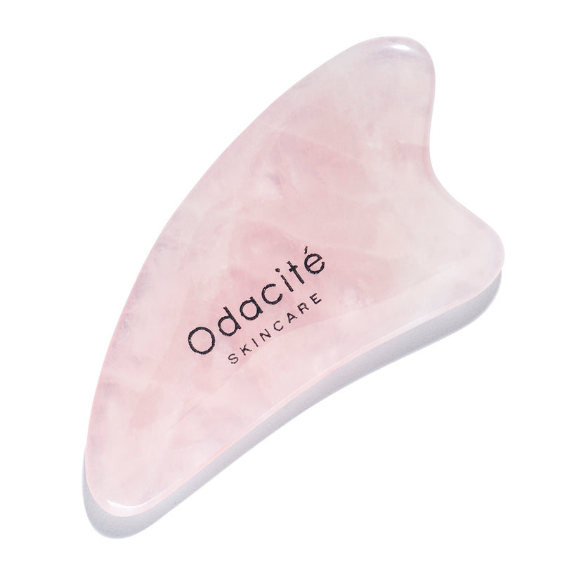 Odacite | Rose Quartz Crystal Contour Gua Sha