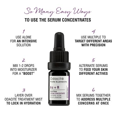 Odacite | Ac+R | Youthful Glow | Acai Rose Serum Concentrate - 0.17 oz